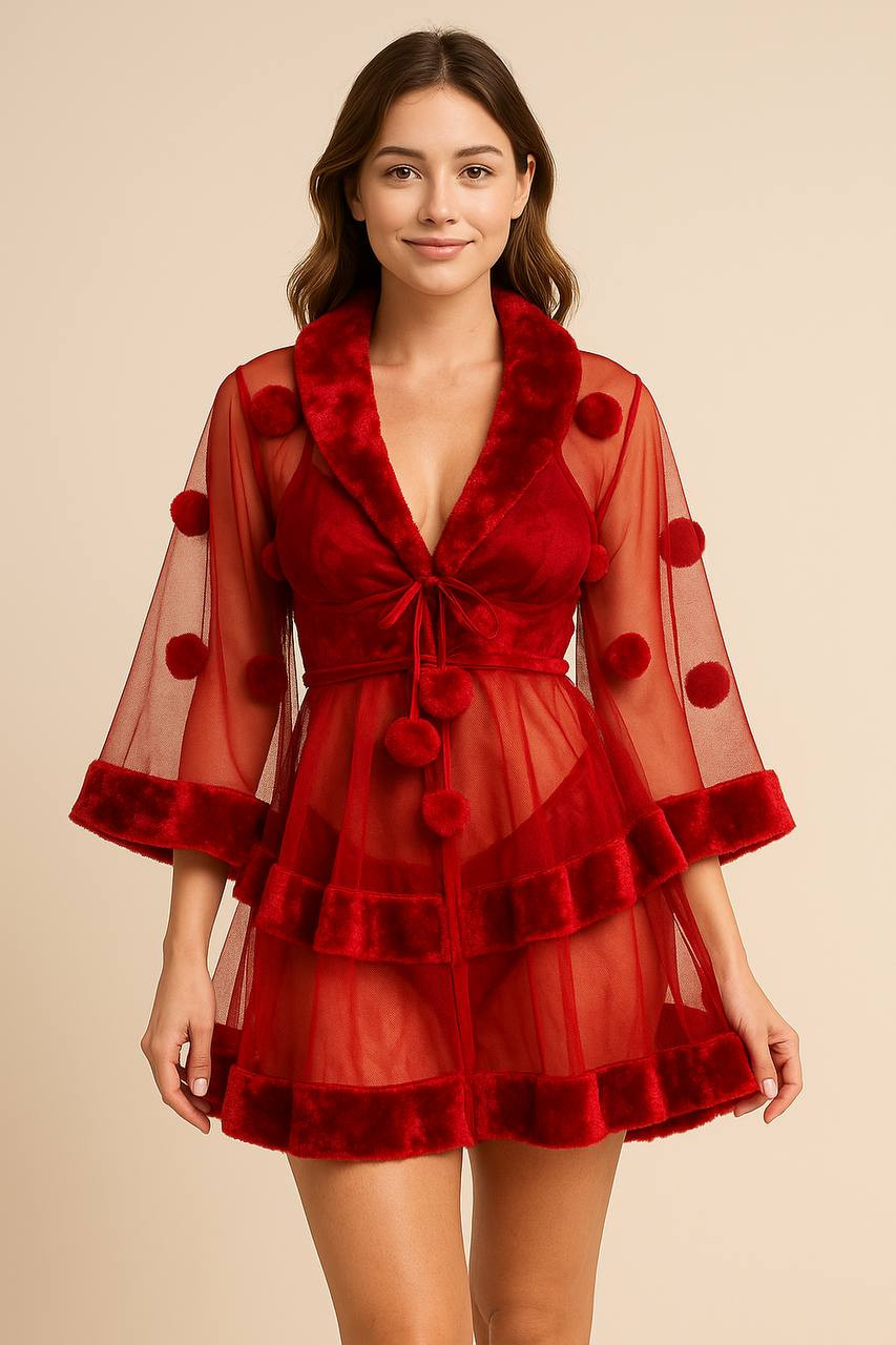 DORENO-Nachtwäsche set -Red